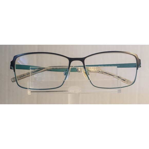 Next Issue AN 200 COL 91 Teal Blue Rectangle Eyeglasses Frame Only 55-14-140 mm